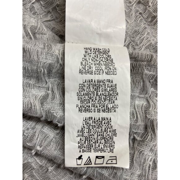 Annalee Hope Womens Poncho Wrap Top Small Gray Knit Lightweight USA Minimalist - Picture 5 of 7